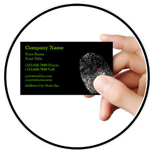 Cartes de visite d'empreintes digitales de protect