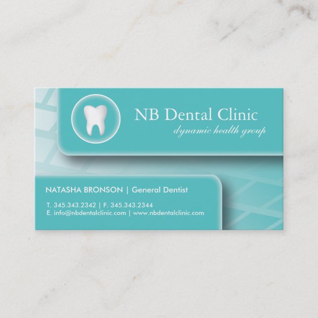 Cartes de visite dentaires/Général Dentist (Devant)