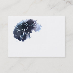Cartes de visite denteux de lueur de la terre