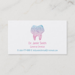 Cartes de visite dentiste polygone de galaxie