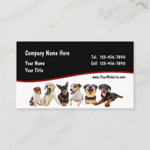 Cartes de visite d'entraînement de chien de mario