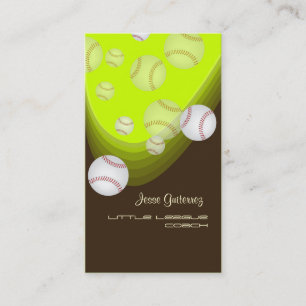 Cartes de visite d'entraîneur de base-ball