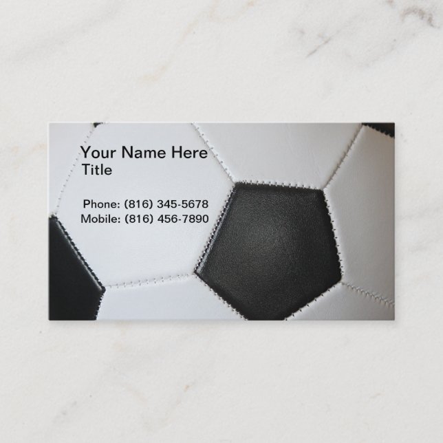 Cartes de visite d'entraîneur du football (Devant)