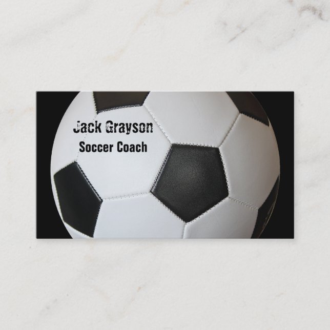 Cartes de visite d'entraîneur du football (Devant)
