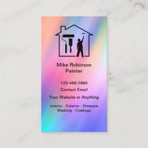 Cartes de visite d'entreprise de peinture de maiso