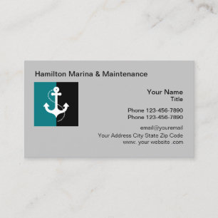 Cartes de visite D'Entretien De Bateaux Et De Mari