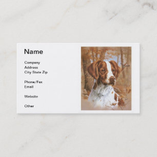 Cartes de visite d'épagneul de Bretagne