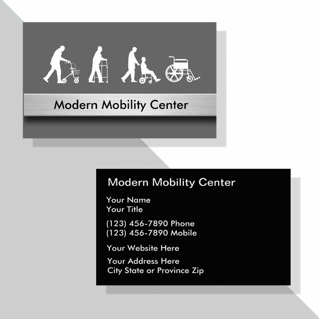 Cartes de visite d'équipement pour Handicap (Mobility equipment business cards)