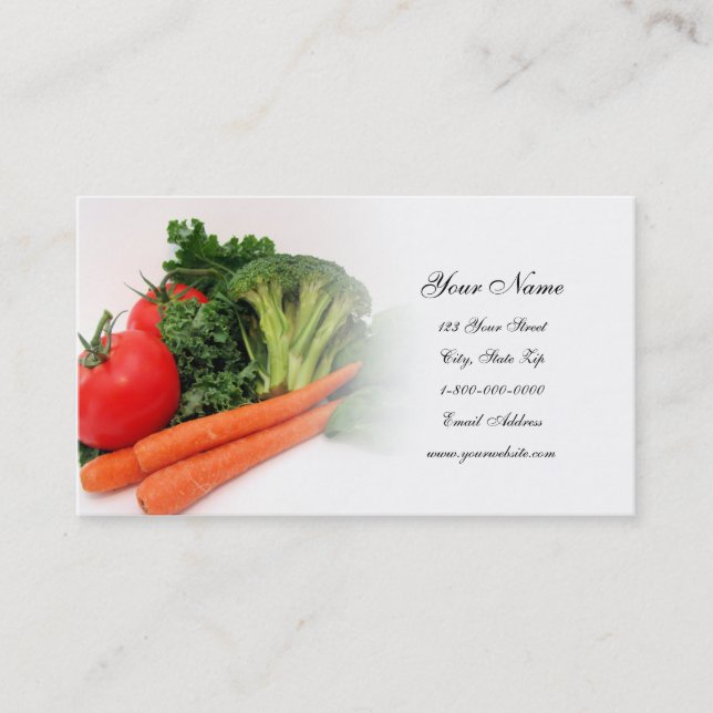 Cartes de visite des fruits et légumes 4 (Devant)