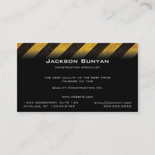 Cartes de visite des rayures de danger