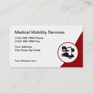 Cartes de visite des Scooters de la mobilité Médic