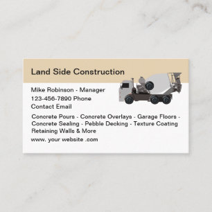Cartes de visite des services de construction en b