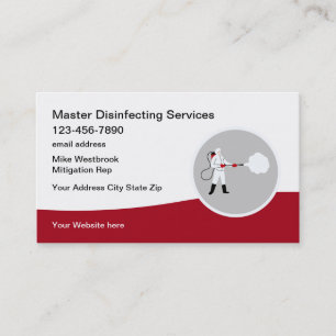 Cartes de visite des services de nettoyage des vir