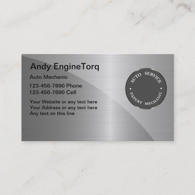 Cartes de visite des véhicules à moteur (Devant)