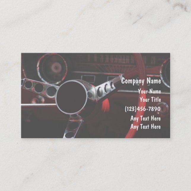 Cartes de visite des véhicules à moteur (Devant)