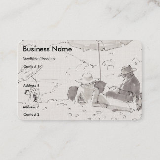 Cartes de visite détente à la plage