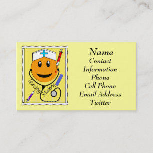 Cartes de visite d'étudiant de soins