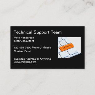 Cartes de visite d'expert en support technique