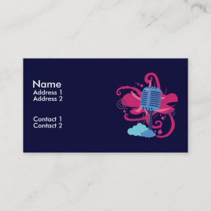 Cartes de visite d'explosion d'art microphone