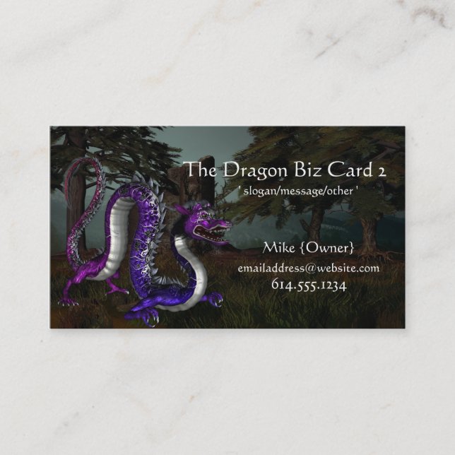 Cartes de visite d'imaginaire : : Dragon dans les (Devant)