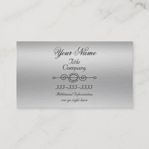 Cartes de visite d'impression en aluminium brossé