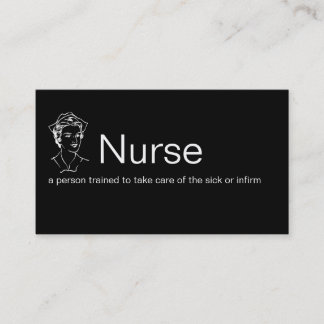 Cartes de visite d'infirmière