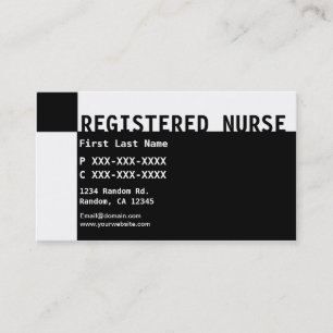 Cartes de visite d'infirmières inscrits en noir bl