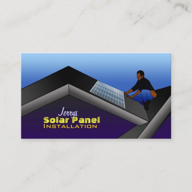 Cartes de visite d'installation de panneau solaire (Devant)