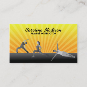 Cartes de visite d'instructeur de Pilates