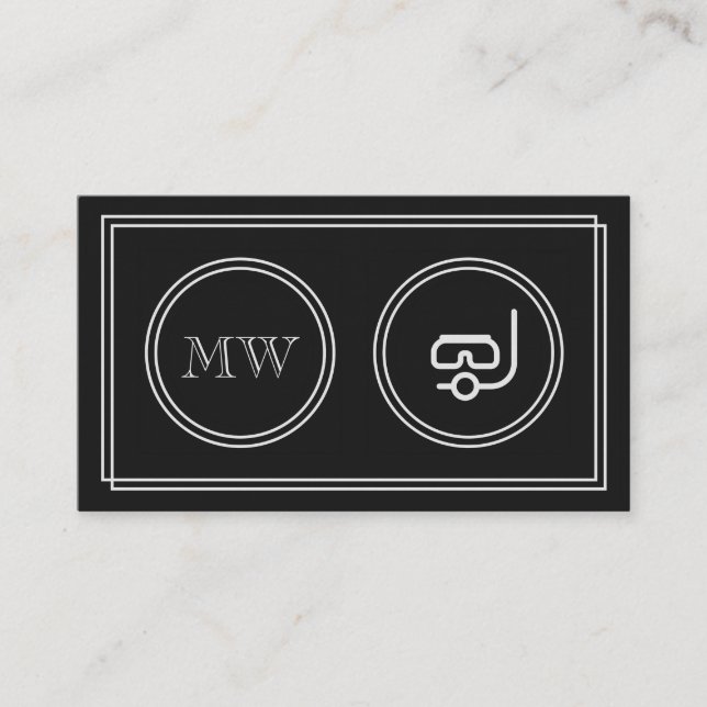 Cartes de visite d'instructeur de plongée "de film (Devant)