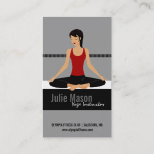 Cartes de visite d'instructeur de yoga