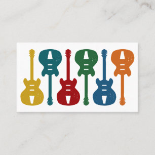 Cartes de visite d'instruction de guitare