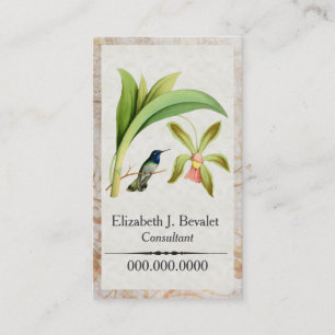 Cartes de visite dirigés violets de colibri