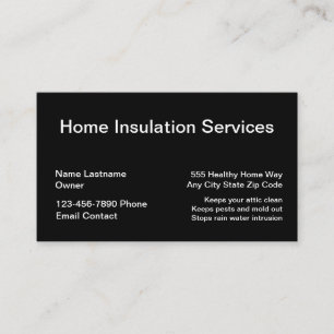 Cartes de visite d'isolation thermique