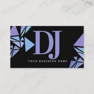 Cartes de visite DJ Producteur de musique géométri