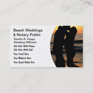 Cartes de visite d'Officiant de mariage