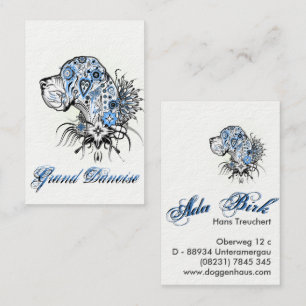 Cartes de visite Dogue taille allemande