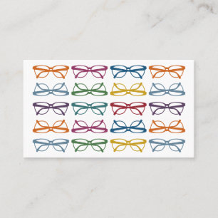 Cartes de visite d'optométrie de lunettes