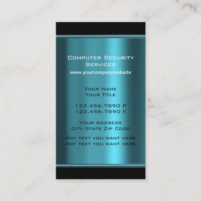 Cartes de visite d'ordinateurs Cool (Devant)