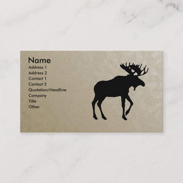Cartes de visite d'orignaux de Park City (Devant)