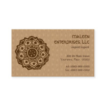 Cartes de visite d'Ornamental de Mehndi