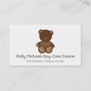 Cartes de visite d'ours de garde/babysitter