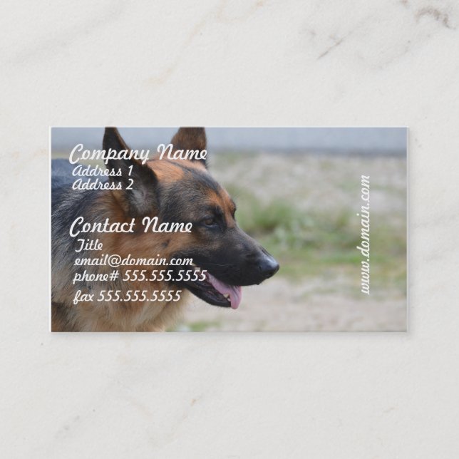Cartes de visite doux de chien de berger allemand (Devant)