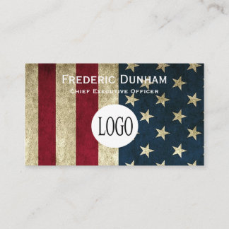 Cartes de visite Drapeau Américain Votre Logo