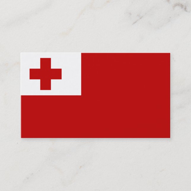 Cartes de visite Drapeau des Tonga (Devant)