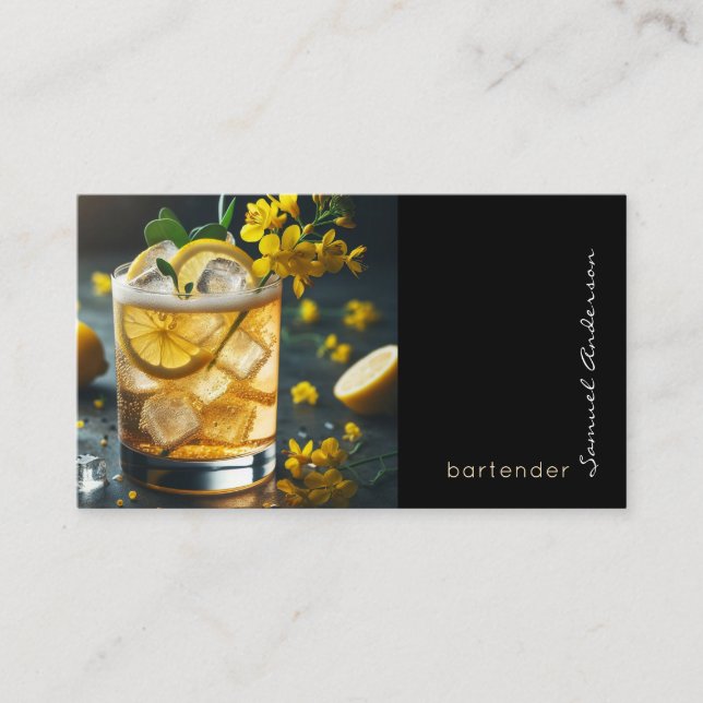 Cartes de visite du barman (Devant)