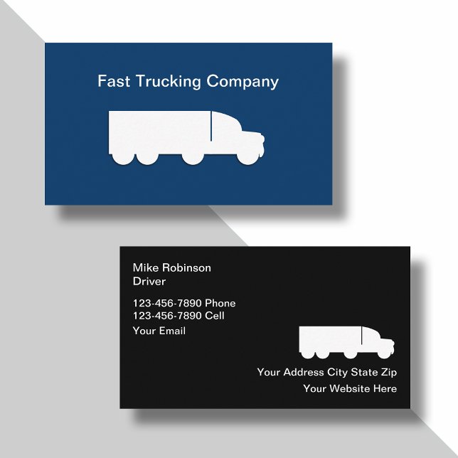 Cartes de visite du budget du logo de camionnage s (Créateur téléchargé)