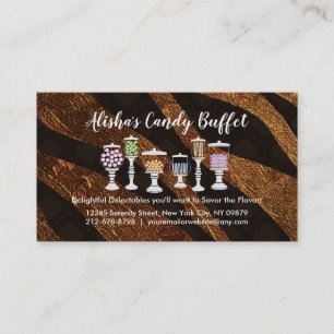 Cartes de visite du buffet Candy