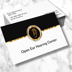 Cartes de visite du centre d'aide auditive classiq