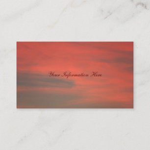 Cartes de visite du ciel rouge